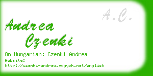 andrea czenki business card